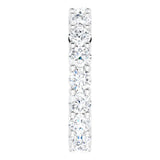 10K Gold Round Lab-Grown Diamond Shared-Prong Eternity Band – 3.8 mm Stones - White Gold - view 4