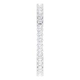 10K Gold Square Natural Diamond Shared-Prong Eternity Band – 1.5x1.5 mm Stones - White Gold - view 4