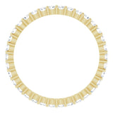 10K Gold Round Lab-Grown Diamond Shared-Prong Eternity Band – 2 mm Stones - Yellow Gold - view 2