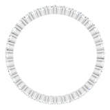 10K Gold Round Natural Diamond Shared-Prong Eternity Band – 2 mm Stones - White Gold - view 2