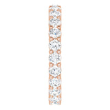 10K Gold Round Lab-Grown Diamond Shared-Prong Eternity Band – 2.75 mm Stones - Rose Gold - view 4