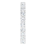 10K Gold Round Natural Diamond Shared-Prong Eternity Band – 2.75 mm Stones - White Gold - view 4