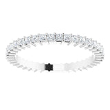 10K Gold Square Natural Diamond Shared-Prong Eternity Band – 1.5x1.5 mm Stones - White Gold - view 3