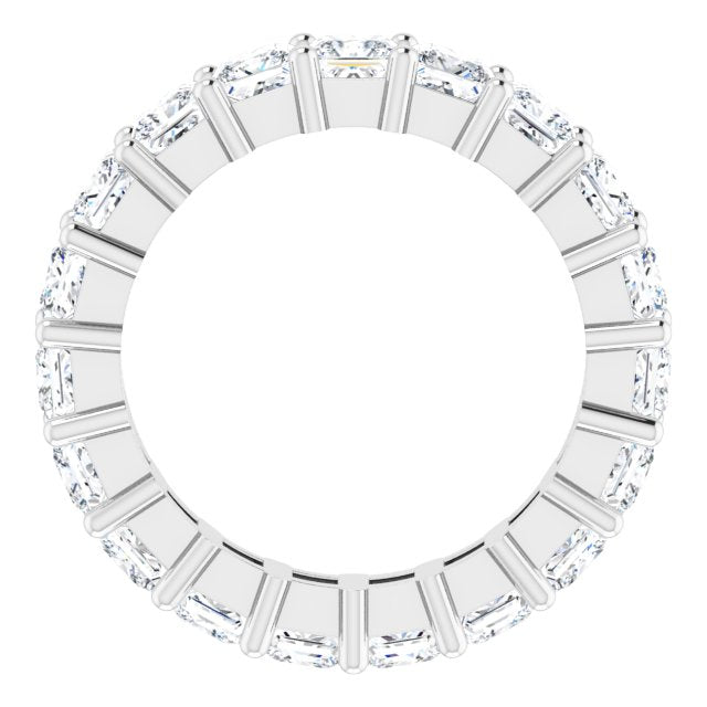 10K Gold Square Natural Diamond Shared-Prong Eternity Band – 3.5x3.5 mm Stones - White Gold - view 2