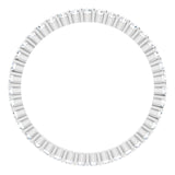 10K Gold Round Lab-Grown Diamond Shared-Prong Eternity Band – 1.5 mm Stones - White Gold - view 2