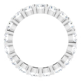 10K Gold Round Natural Diamond Shared-Prong Eternity Band – 3.8 mm Stones - White Gold - view 2