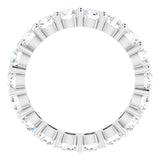 10K Gold Round Natural Diamond Shared-Prong Eternity Band – 3.75 mm Stones - White Gold - view 2