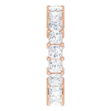10K Gold Square Lab-Grown Diamond Shared-Prong Eternity Band – 3.25x3.25 mm Stones - Rose Gold - view 4