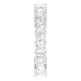 10K Gold Square Lab-Grown Diamond Shared-Prong Eternity Band – 3.25x3.25 mm Stones - White Gold - view 4