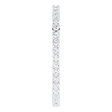 10K Gold Round Lab-Grown Diamond Shared-Prong Eternity Band – 1.5 mm Stones - White Gold - view 4