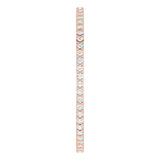 10K Gold Round Natural Diamond Shared-Prong Eternity Band – 1 mm Stones - Rose Gold - view 4