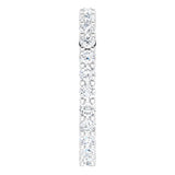 10K Gold Round Natural Diamond Shared-Prong Eternity Band – 2.25 mm Stones - White Gold - view 4