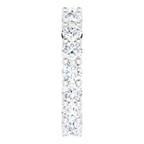 10K Gold Round Lab-Grown Diamond Shared-Prong Eternity Band – 3.75 mm Stones - White Gold - view 4