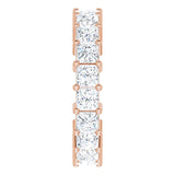 10K Gold Square Lab-Grown Diamond Shared-Prong Eternity Band – 3.5x3.5 mm Stones - Rose Gold - view 4