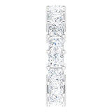 10K Gold Square Lab-Grown Diamond Shared-Prong Eternity Band – 3.75x3.75 mm Stones - White Gold - view 4
