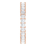 10K Gold Square Lab-Grown Diamond Shared-Prong Eternity Band – 2.25x2.25 mm Stones - Rose Gold - view 4