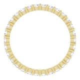 14K Gold Round Lab-Grown Diamond Shared-Prong Eternity Band – 2 mm Stones - Yellow Gold - view 2
