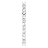 10K Gold Round Lab-Grown Diamond Shared-Prong Eternity Band – 1.75 mm Stones - White Gold - view 4