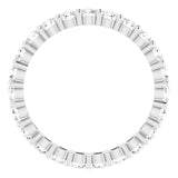 10K Gold Round Natural Diamond Shared-Prong Eternity Band – 2.75 mm Stones - White Gold - view 2