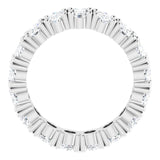 10K Gold Oval Lab-Grown Diamond Shared-Prong Eternity Band – 6x4 mm Stones - White Gold - view 2