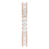 10K Gold Square Lab-Grown Diamond Shared-Prong Eternity Band – 2x2 mm Stones - Rose Gold - view 4
