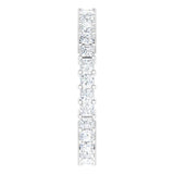 10K Gold Square Lab-Grown Diamond Shared-Prong Eternity Band – 2x2 mm Stones - White Gold - view 4