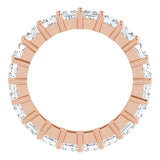 10K Gold Square Lab-Grown Diamond Shared-Prong Eternity Band – 3.5x3.5 mm Stones - Rose Gold - view 2