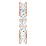 10K Gold Square Lab-Grown Diamond Shared-Prong Eternity Band – 3.5x3.5 mm Stones - Rose Gold - view 4