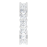 10K Gold Square Lab-Grown Diamond Shared-Prong Eternity Band – 3.5x3.5 mm Stones - White Gold - view 4