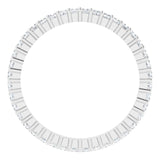10K Gold Square Natural Diamond Shared-Prong Eternity Band – 1.5x1.5 mm Stones - White Gold - view 2