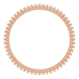 10K Gold Round Natural Diamond Shared-Prong Eternity Band – 1 mm Stones - Rose Gold - view 2
