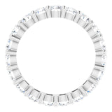 10K Gold Round Natural Diamond Shared-Prong Eternity Band – 3.4 mm Stones - White Gold - view 2