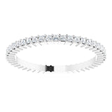 10K Gold Square Natural Diamond Shared-Prong Eternity Band – 1.25x1.25 mm Stones - White Gold - view 3