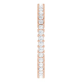 10K Gold Square Lab-Grown Diamond Shared-Prong Eternity Band – 1.5x1.5 mm Stones - Rose Gold - view 4