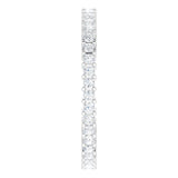 10K Gold Square Lab-Grown Diamond Shared-Prong Eternity Band – 1.5x1.5 mm Stones - White Gold - view 4