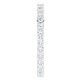 10K Gold Round Natural Diamond Shared-Prong Eternity Band – 2 mm Stones - White Gold - view 4