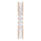 10K Gold Square Natural Diamond Shared-Prong Eternity Band – 2.5x2.5 mm Stones - Rose Gold - view 4