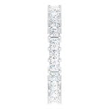 10K Gold Square Natural Diamond Shared-Prong Eternity Band – 2.5x2.5 mm Stones - White Gold - view 4