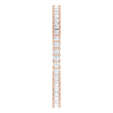 10K Gold Square Lab-Grown Diamond Shared-Prong Eternity Band – 1.25x1.25 mm Stones - Rose Gold - view 4