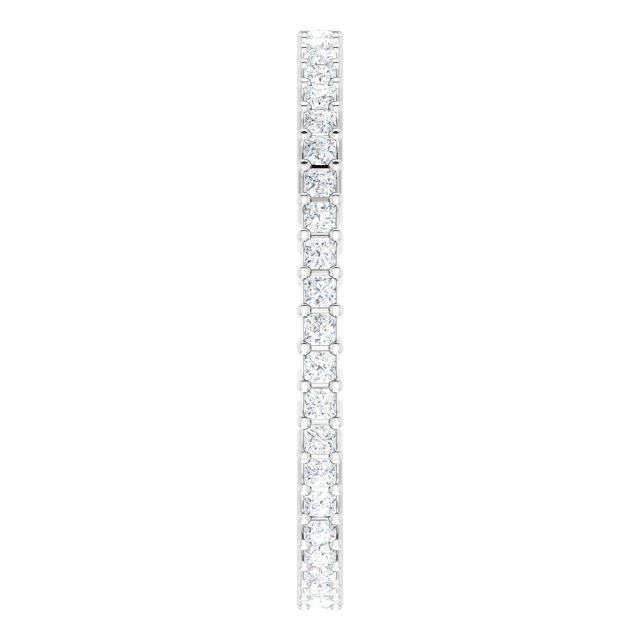 10K Gold Square Lab-Grown Diamond Shared-Prong Eternity Band – 1.25x1.25 mm Stones - White Gold - view 4