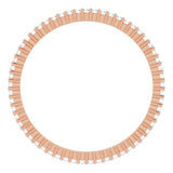 10K Gold Round Lab-Grown Diamond Shared-Prong Eternity Band – 1 mm Stones - Rose Gold - view 2