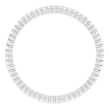 10K Gold Round Lab-Grown Diamond Shared-Prong Eternity Band – 1 mm Stones - White Gold - view 2