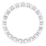 10K Gold Round Natural Diamond Shared-Prong Eternity Band – 3.2 mm Stones - White Gold - view 2