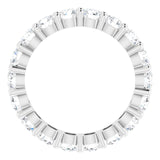 10K Gold Round Natural Diamond Shared-Prong Eternity Band – 3.75 mm Stones - White Gold - view 2