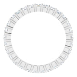 10K Gold Square Natural Diamond Shared-Prong Eternity Band – 2.25x2.25 mm Stones - White Gold - view 2