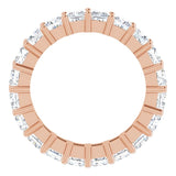 10K Gold Square Lab-Grown Diamond Shared-Prong Eternity Band – 3.5x3.5 mm Stones - Rose Gold - view 2