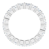 10K Gold Square Natural Diamond Shared-Prong Eternity Band – 3.5x3.5 mm Stones - White Gold - view 2