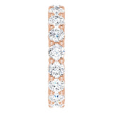 10K Gold Round Lab-Grown Diamond Shared-Prong Eternity Band – 3.75 mm Stones - Rose Gold - view 4