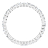 10K Gold Square Lab-Grown Diamond Shared-Prong Eternity Band – 1.5x1.5 mm Stones - White Gold - view 2