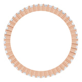 10K Gold Square Lab-Grown Diamond Shared-Prong Eternity Band – 1.25x1.25 mm Stones - Rose Gold - view 2